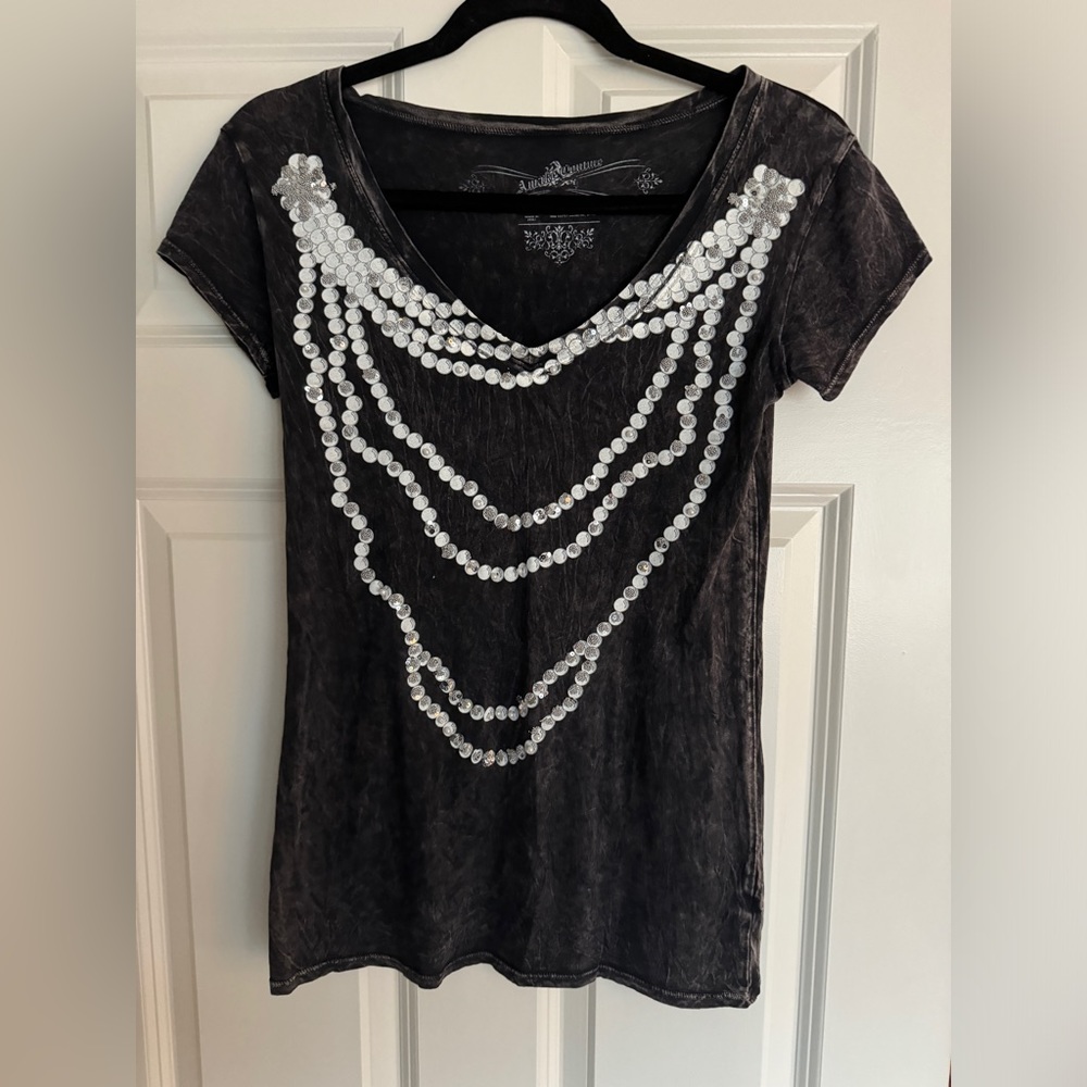 Awake Couture Embellished Tee - Size S
